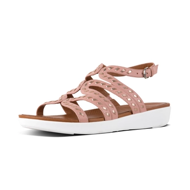 Sandaal FitFlop Strata Gladiator Whipstitch Leather Dusky Pink