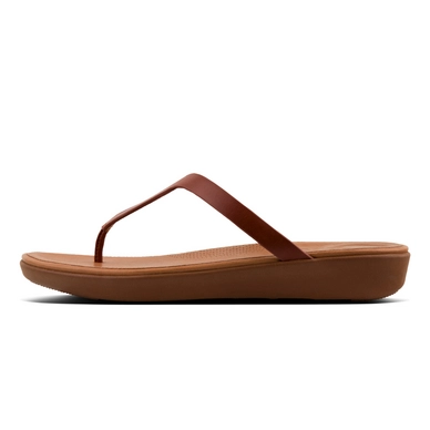 Slipper FitFlop Strata™ Toe Thong Leather Cognac