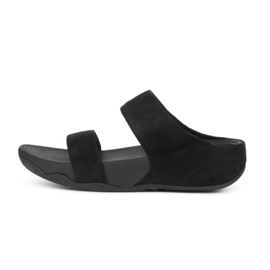 Sandaal FitFlop Lulu™ Slide Shimmer Check Black