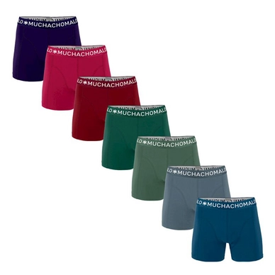Boxer Muchachomalo Men Light Cotton Solid Blue Grey Blue Army Green Red Pink Purple (Lot de 7)