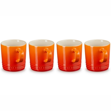 Mug Le Creuset Orange-red 350ml (set of 4)