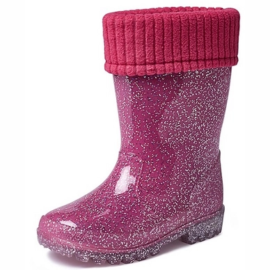 Bottes Enfant Gevavi Alex - PVC Imperméable, Coloris Noir/turquoise, Tendance, Pour Fille Et Garçon