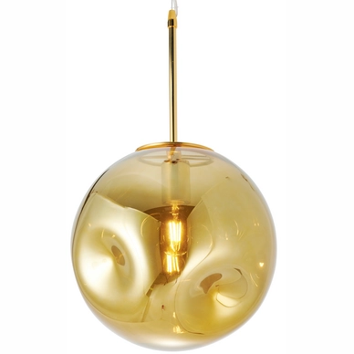 Hanglamp Leitmotiv Pendant Blown Glass Round Brass