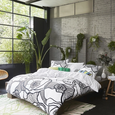 Housse de Couette  Esprit Lora Noir Satin de Coton