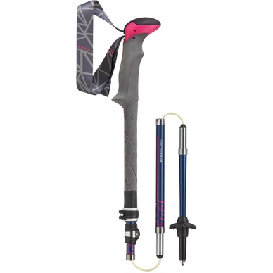 Wandelstok Leki Micro Vario Carbon Lady Deep Blue White Berry 100/120 cm