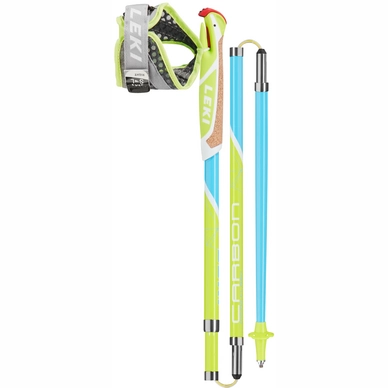 Wanderstock Leki Micro Flash Cyan White Limegreen (130 cm)