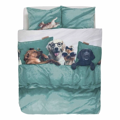 Housse de Couette Covers & Co Lazy Dogs Sea Green Coton