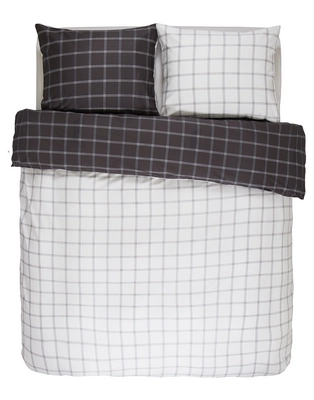 Taies d'oreiller Essenza Loja Anthracite Satin de Coton (65 x 65 cm)