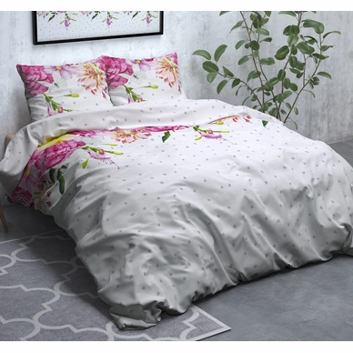 Dekbedovertrek Sleeptime Love Garden White Flanel