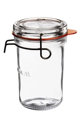 Barattolo in vetro con coperchio ermetico Bormioli Luigi Lock-Eat 350 ml, Set da 6