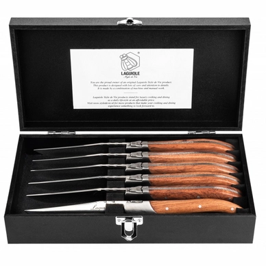 Steakmes Laguiole Style de Vie Luxury Line Pakka Rose (6-Delig)