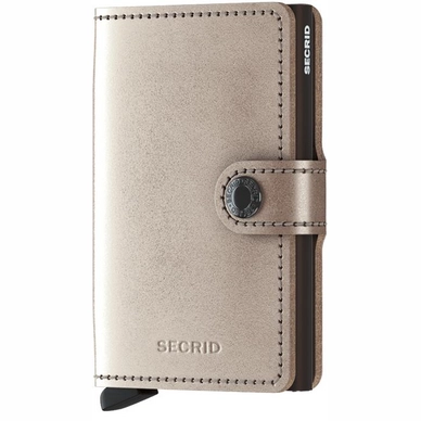 Portemonnee Secrid Miniwallet Metallic Champagne-Brown