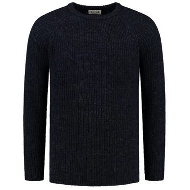 Trui Blue Loop Men Essential Sweater Navy Melange