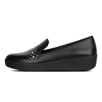 FitFlop Audrey™ Pearl Stud Smoking Slippers Black