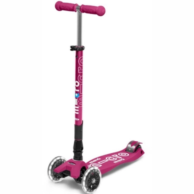 Step Micro Mobility Maxi Deluxe Vouwbaar LED Berry Rood