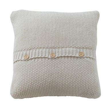 Sierkussen Margaret Muir Button Knit Ecru (45 x 45 cm)