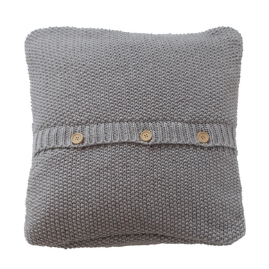 Sierkussen Margaret Muir Button Knit Grey (45 x 45 cm)