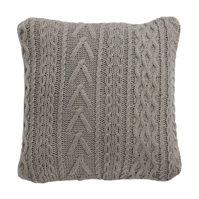 Sierkussen Margaret Muir Multi Cable Knit L.Grey (45 x 45 cm)