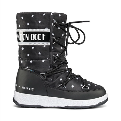 Moon Boot Quilted Star Black White Kinder