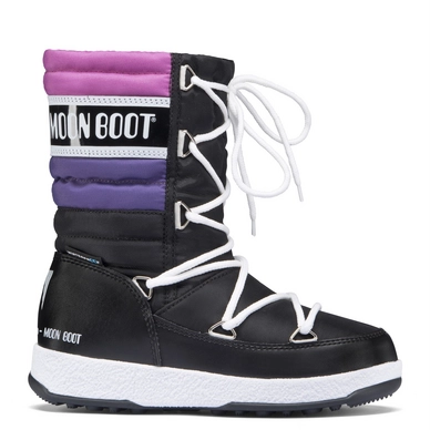 Moon Boot Junior Quilted WP Black Purple Orchid Kinder