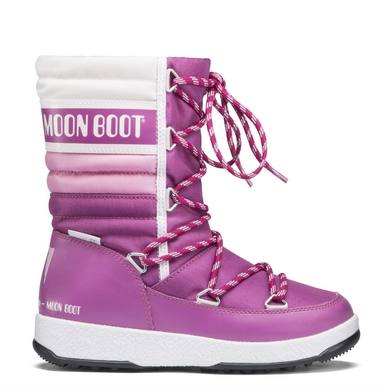 Moon Boot Junior Quilted Met WP Orchid Pink White