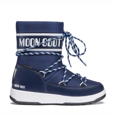 Moon Boot Sport Junior WP Navy Blau Weiß Kinder