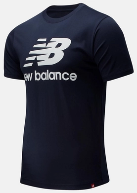 T-Shirt New Balance Men Essentials Stacked Logo Tee Black Print