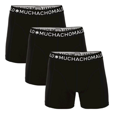 Boxershort Muchachomalo Men Solid Black Black (3-Delig) 2020
