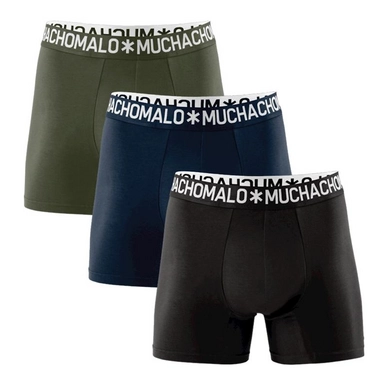 Boxershort Muchachomalo Men Solid Dark blue Black Army green (Lot de 3)
