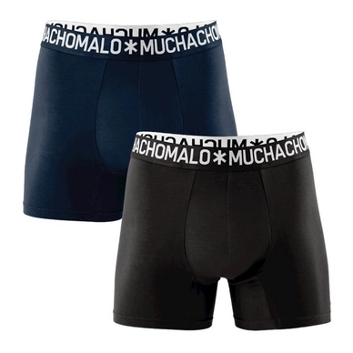 Boxershort Muchachomalo Men Solid Cotton Black (2-Delig)