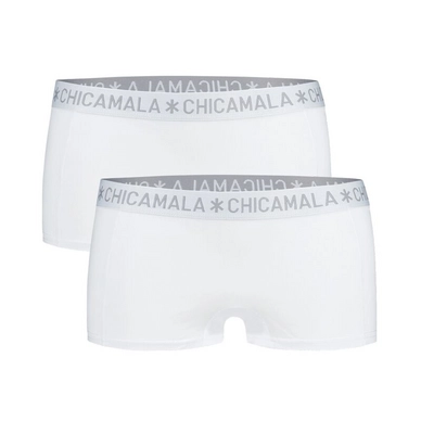 Boxershort Chicamala Women Solid White White (2-Delig)