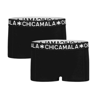 Boxershort Chicamala Girls Solid Black Black (2-Delig)