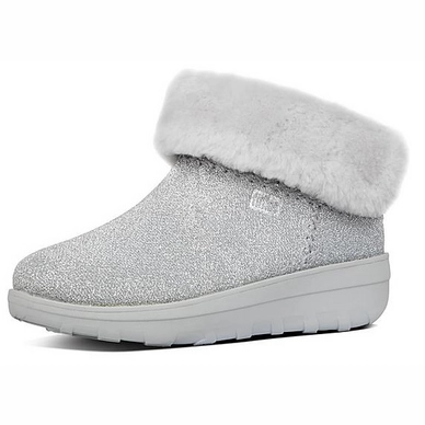 FitFlop Mukluk III Metallic Ankle Boots Silver Damen