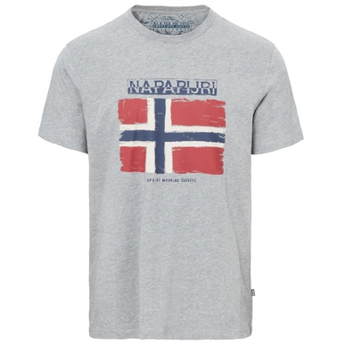 T-Shirt Napapijri Mens Sadrin Med Grey Mel
