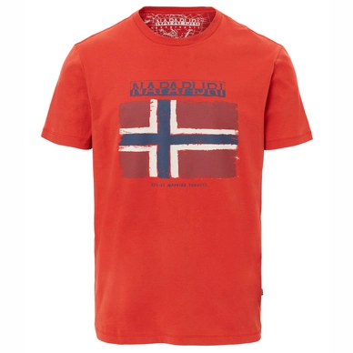 T-Shirt Napapijri Mens Sadrin Orange Red