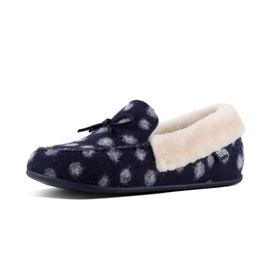 FitFlop Clara Moccasin Dots Midnight Navy