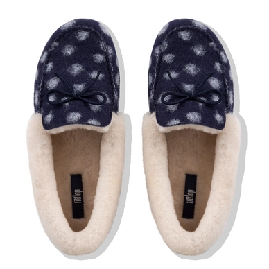 FitFlop Clara™ Moccasin Dots Midnight Navy