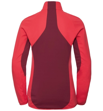 Jas Odlo Women Aeolus Element Warm Hibiscus Rumba Red