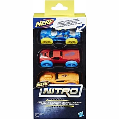Nerf Nitro Foam Car: 3-Pack Multi