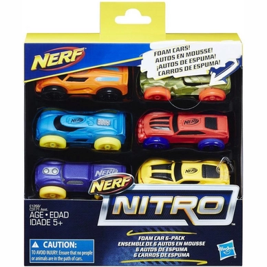Nerf Nitro Foam Car: 6-Pack