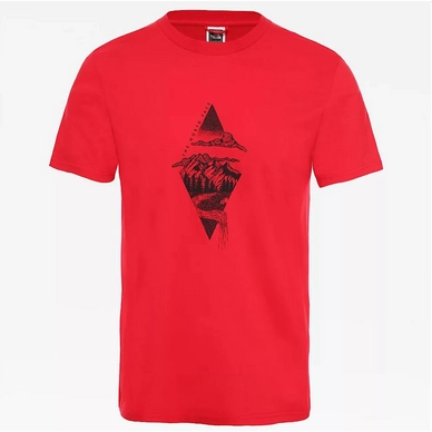 T-Shirt The North Face Mens SS Flash Tee TNF Red TNF Black