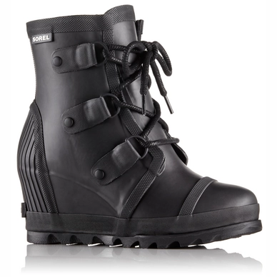 Sorel Women Joan Rain Wedge Black Sea Salt