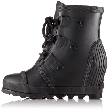 Sorel Women Joan Rain Wedge Black Sea Salt