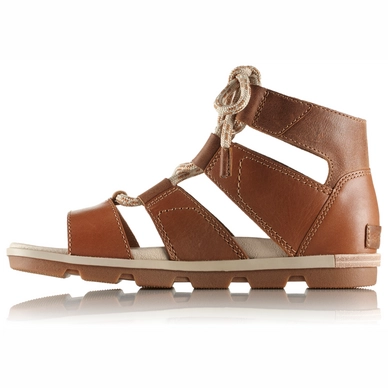 Sorel Women Torpeda Lace II Camel Brown Ancient Fossil