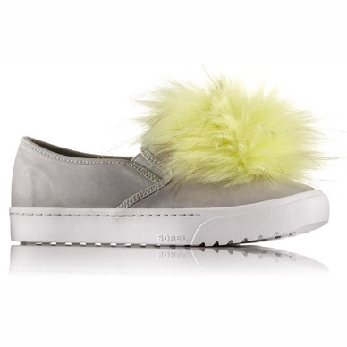 Sorel Women Campsneak Slip On Fur Dove Spring Yellow