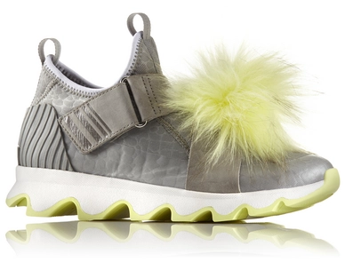 Sorel Women Kinetic Sneak Fur Dove Spring Yellow
