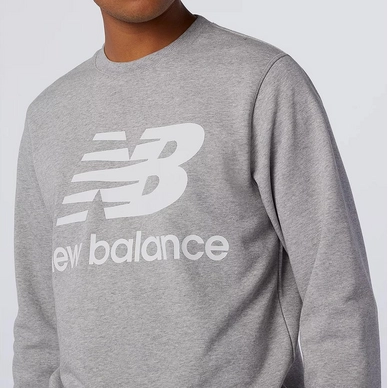 New Balance Men Essentials Stacked Logo Crew Top Atlantic Grey_3