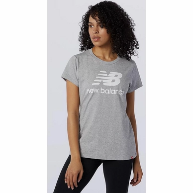 New Balance Women Essentials Stacked Logo T-Shirt Atlantic Grey_3