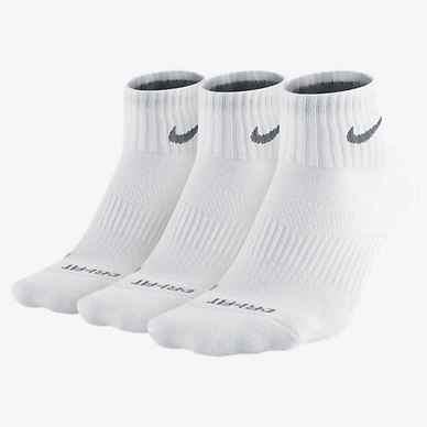 Tennissokken Nike Cushion Quarter White (3 paar)