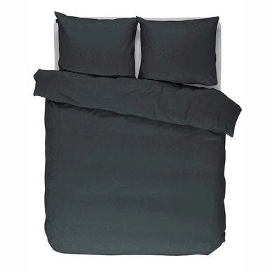 Taies d'oreiller Essenza Nissa Anthracite Satin de Coton (50 x 75 cm)